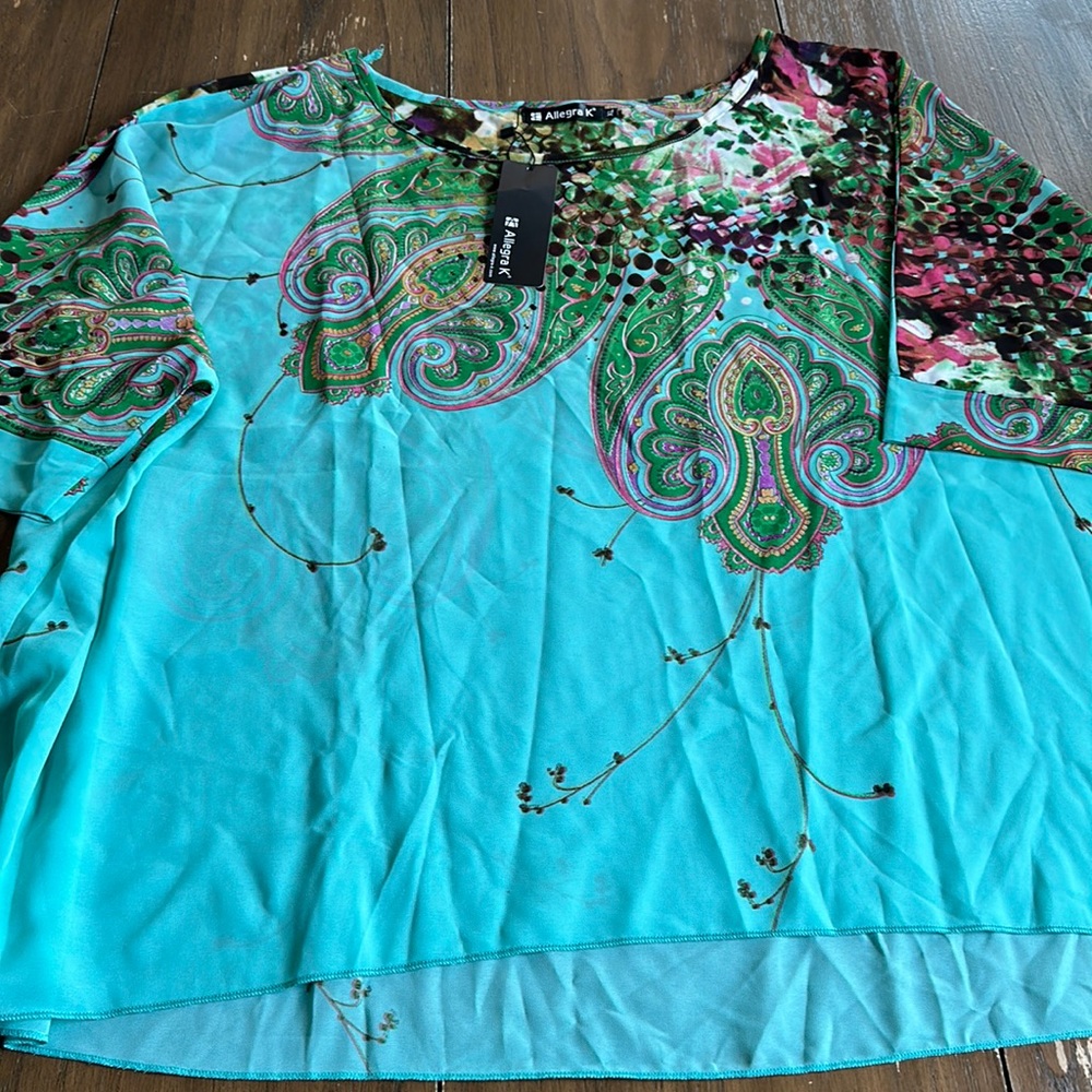 New Allegra K sheer top X-Large*